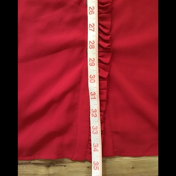 🍒🆕 ON SALE Red Button-Front Dress - Picture 9 of 13